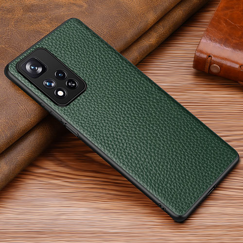 Soft Luxury Leather Snap On Case Cover DL1 for Xiaomi Redmi Note 11 Pro+ Plus 5G Green