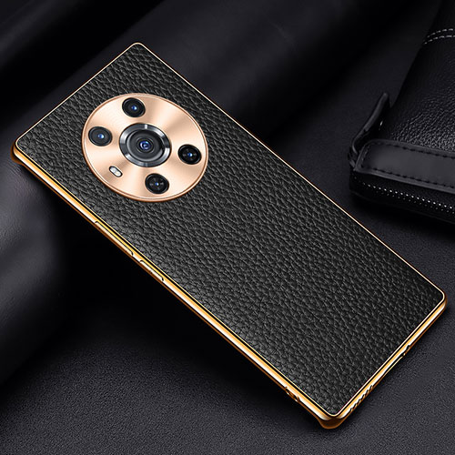 Soft Luxury Leather Snap On Case Cover DL2 for Huawei Honor Magic3 5G Black