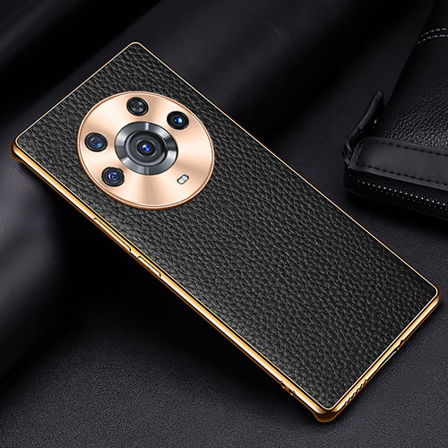 Soft Luxury Leather Snap On Case Cover DL2 for Huawei Honor Magic3 Pro 5G Black