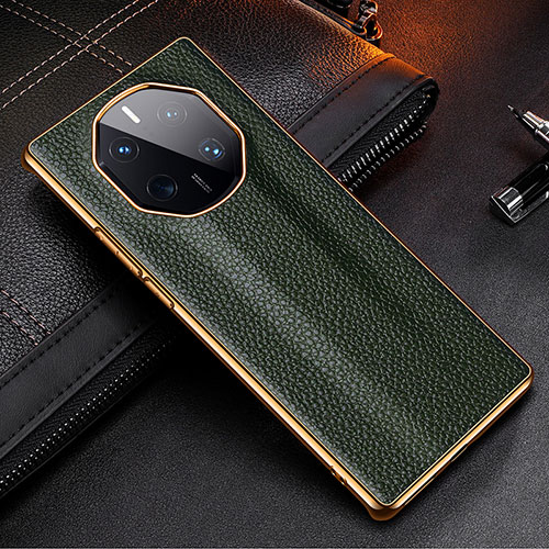 Soft Luxury Leather Snap On Case Cover DL2 for Huawei Mate 50 RS Green