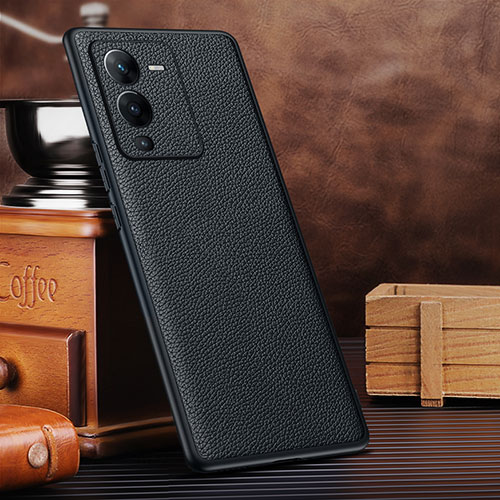 Soft Luxury Leather Snap On Case Cover DL2 for Vivo V25 Pro 5G Black