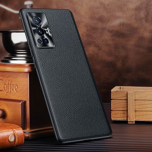 Soft Luxury Leather Snap On Case Cover DL2 for Vivo X70 Pro 5G Black
