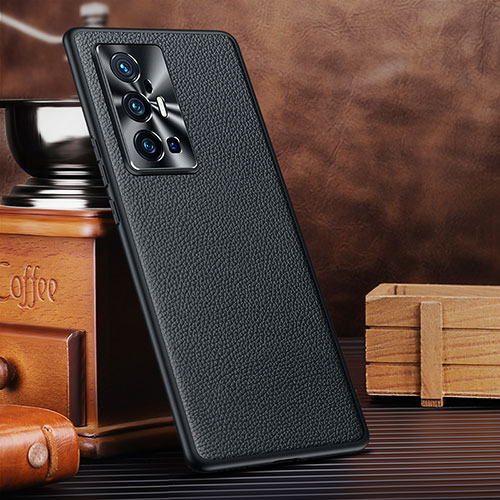 Soft Luxury Leather Snap On Case Cover DL2 for Vivo X70 Pro+ Plus 5G Black