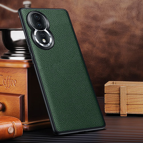 Soft Luxury Leather Snap On Case Cover DL3 for Huawei Honor 80 5G Green