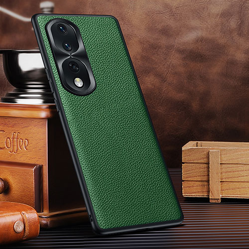 Soft Luxury Leather Snap On Case Cover DL3 for Huawei Honor 80 Pro 5G Green