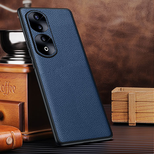 Soft Luxury Leather Snap On Case Cover DL3 for Huawei Honor 90 Pro 5G Blue