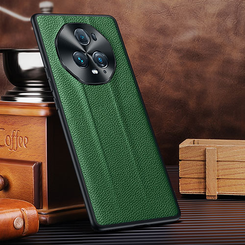 Soft Luxury Leather Snap On Case Cover DL3 for Huawei Honor Magic5 Ultimate 5G Green