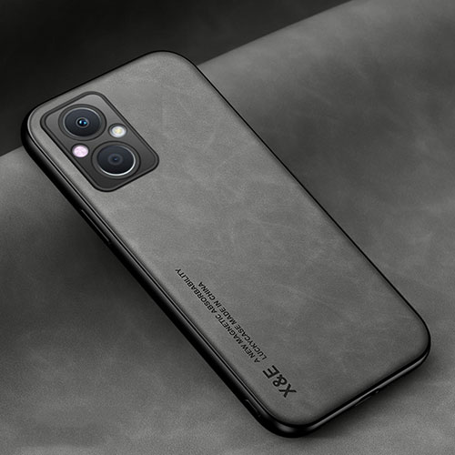 Soft Luxury Leather Snap On Case Cover DY1 for Oppo A96 5G Gray