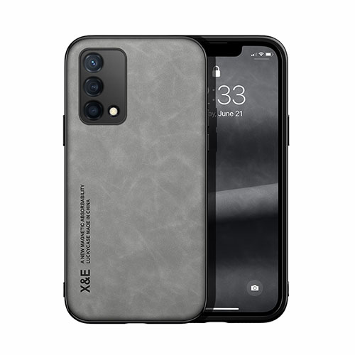 Soft Luxury Leather Snap On Case Cover DY1 for Oppo F19s Gray