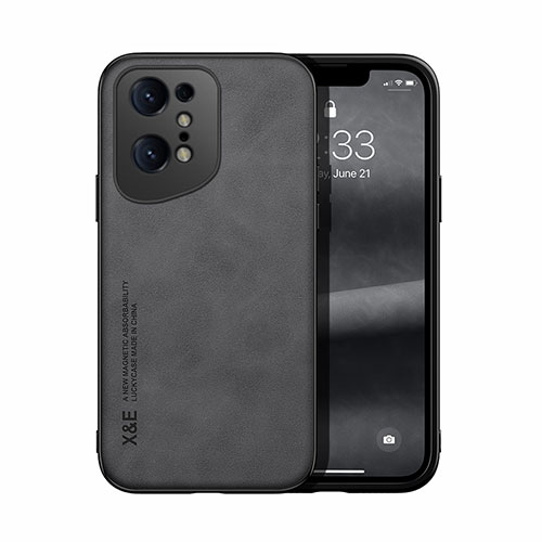 Soft Luxury Leather Snap On Case Cover DY1 for Oppo Find X5 Pro 5G Black