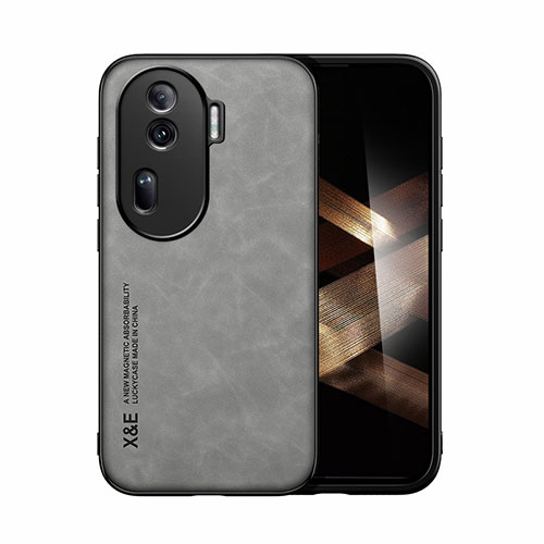 Soft Luxury Leather Snap On Case Cover DY1 for Oppo Reno11 Pro 5G Gray