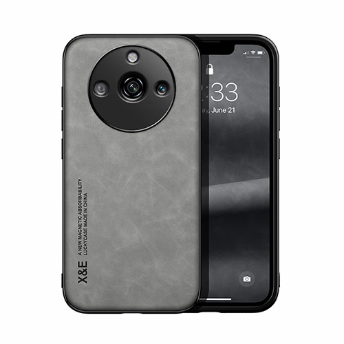 Soft Luxury Leather Snap On Case Cover DY1 for Realme 11 Pro 5G Gray