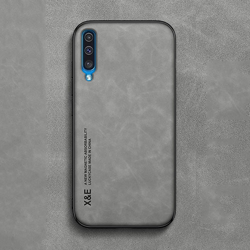 Soft Luxury Leather Snap On Case Cover DY1 for Samsung Galaxy A50S Gray