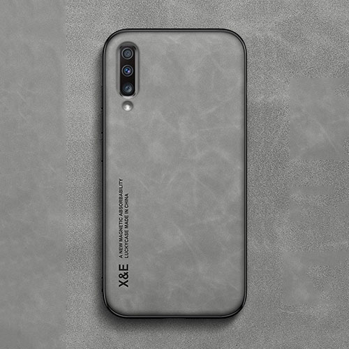 Soft Luxury Leather Snap On Case Cover DY1 for Samsung Galaxy A70 Gray