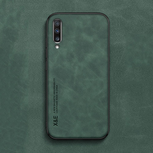 Soft Luxury Leather Snap On Case Cover DY1 for Samsung Galaxy A70 Green