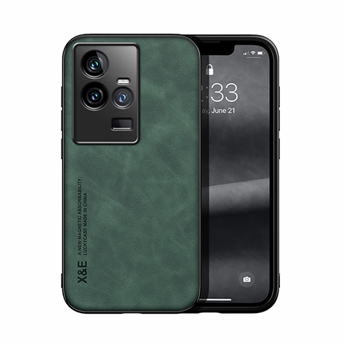 Soft Luxury Leather Snap On Case Cover DY1 for Vivo iQOO 11 Pro 5G Green