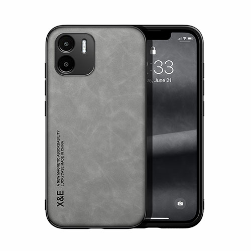 Soft Luxury Leather Snap On Case Cover DY1 for Xiaomi Poco C50 Gray