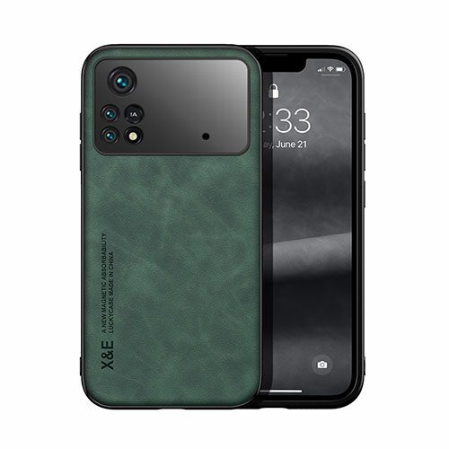 Soft Luxury Leather Snap On Case Cover DY1 for Xiaomi Poco M4 Pro 4G Green