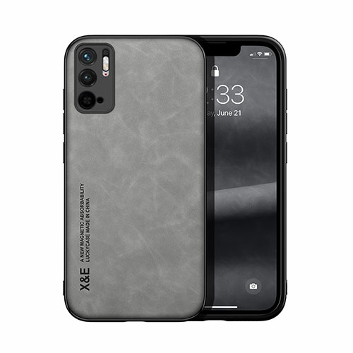 Soft Luxury Leather Snap On Case Cover DY1 for Xiaomi Redmi Note 11 SE 5G Gray