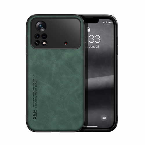 Soft Luxury Leather Snap On Case Cover DY1 for Xiaomi Redmi Note 11E Pro 5G Green