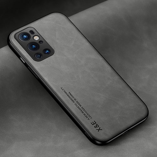 Soft Luxury Leather Snap On Case Cover DY2 for OnePlus 9 Pro 5G Gray