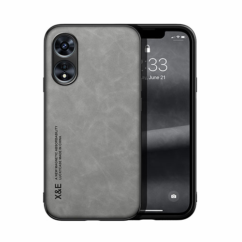 Soft Luxury Leather Snap On Case Cover DY2 for Oppo A1 5G Gray