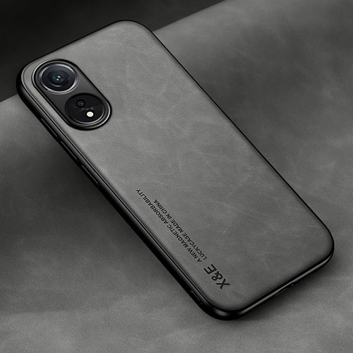 Soft Luxury Leather Snap On Case Cover DY2 for Oppo A78 4G Gray