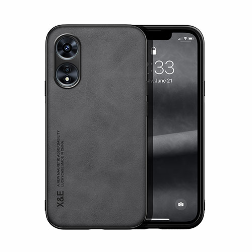 Soft Luxury Leather Snap On Case Cover DY2 for Oppo A98 5G Black
