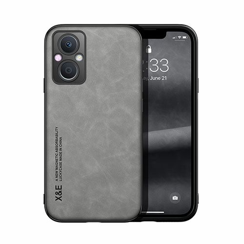 Soft Luxury Leather Snap On Case Cover DY2 for Oppo F21 Pro 5G Gray