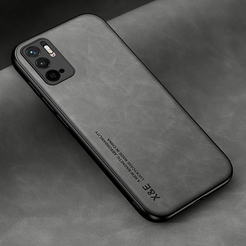 Soft Luxury Leather Snap On Case Cover DY2 for Xiaomi POCO M3 Pro 5G Gray