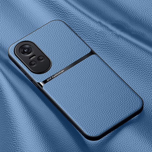 Soft Luxury Leather Snap On Case Cover DY3 for Oppo Reno10 Pro 5G Sky Blue