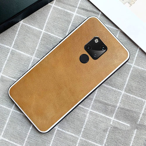 Soft Luxury Leather Snap On Case Cover for Huawei Mate 20 Orange