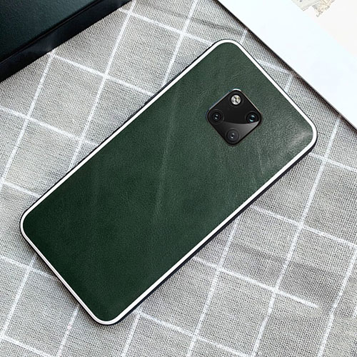 Soft Luxury Leather Snap On Case Cover for Huawei Mate 20 Pro Green