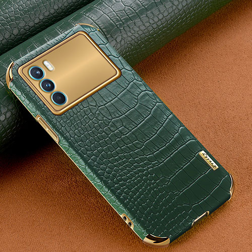 Soft Luxury Leather Snap On Case Cover for Oppo K9 Pro 5G Green