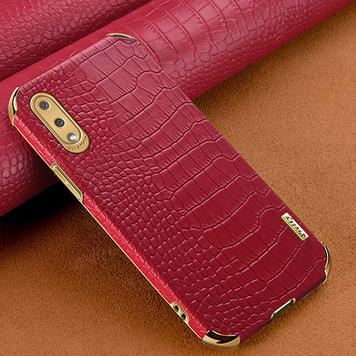 Soft Luxury Leather Snap On Case Cover for Samsung Galaxy A02 Red