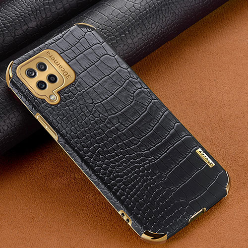 Soft Luxury Leather Snap On Case Cover for Samsung Galaxy A12 5G Black