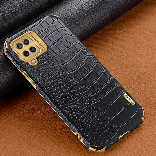 Soft Luxury Leather Snap On Case Cover for Samsung Galaxy A12 Black