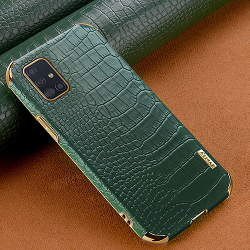 Soft Luxury Leather Snap On Case Cover for Samsung Galaxy A51 4G Green