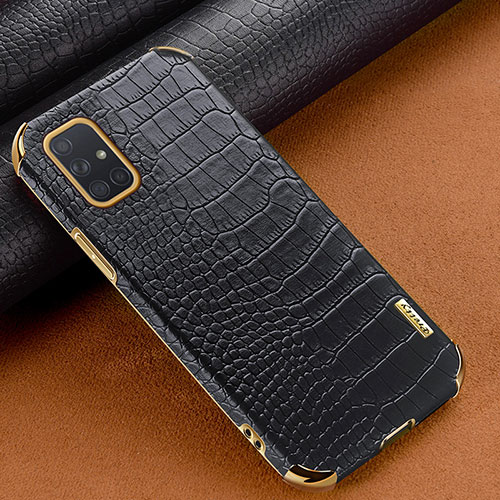 Soft Luxury Leather Snap On Case Cover for Samsung Galaxy A71 5G Black