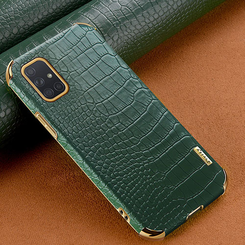 Soft Luxury Leather Snap On Case Cover for Samsung Galaxy A71 5G Green