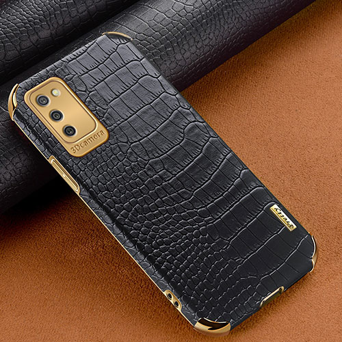 Soft Luxury Leather Snap On Case Cover for Samsung Galaxy F02S SM-E025F Black