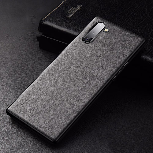 Soft Luxury Leather Snap On Case Cover for Samsung Galaxy Note 10 5G Black