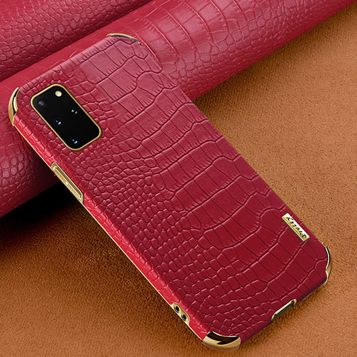 Soft Luxury Leather Snap On Case Cover for Samsung Galaxy S20 Plus 5G Red