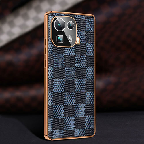 Soft Luxury Leather Snap On Case Cover for Xiaomi Mi 11 Pro 5G Blue