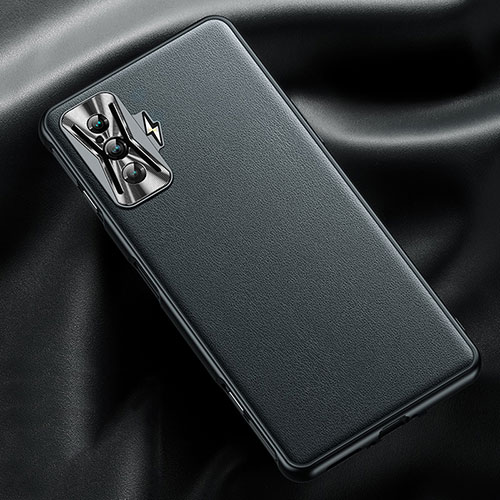 Soft Luxury Leather Snap On Case Cover for Xiaomi Poco F4 GT 5G Black