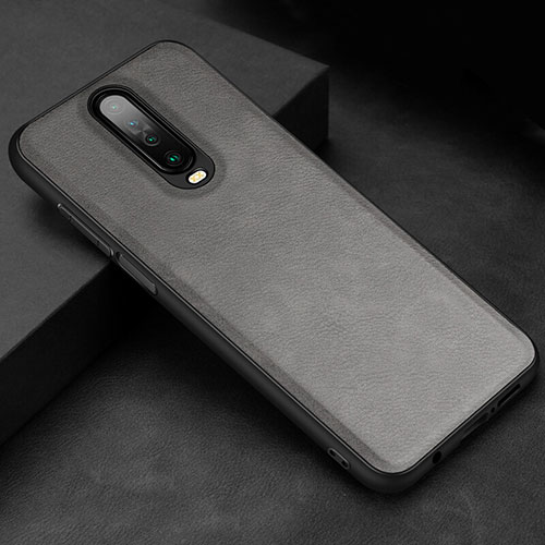 Soft Luxury Leather Snap On Case Cover for Xiaomi Poco X2 Gray