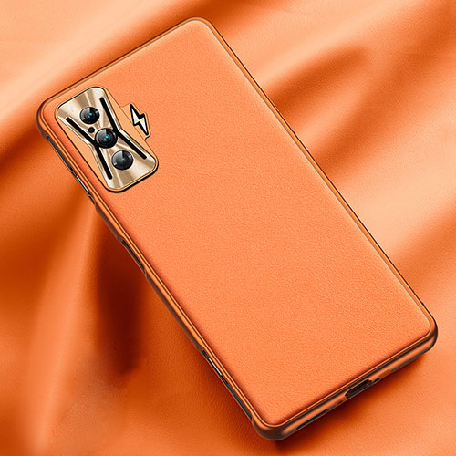 Soft Luxury Leather Snap On Case Cover for Xiaomi Redmi K50 Gaming AMG F1 5G Orange