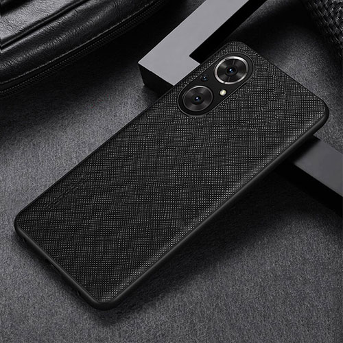 Soft Luxury Leather Snap On Case Cover GS1 for Huawei Honor 50 SE 5G Black