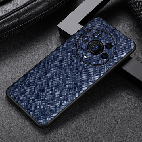 Soft Luxury Leather Snap On Case Cover GS1 for Huawei Honor Magic3 Pro+ Plus 5G Blue