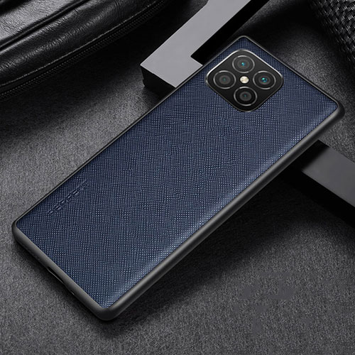 Soft Luxury Leather Snap On Case Cover GS1 for Huawei Nova 8 SE 4G Blue